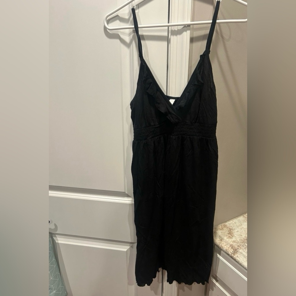 Women’s Old Navy Black Ruffle Sleep Dress Medium